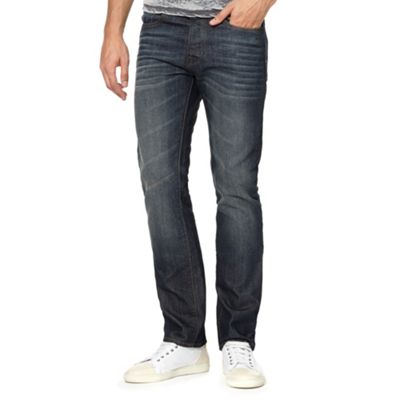 883 Police Blue mid wash straight leg jeans